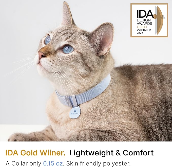 Safety Cat Collar Pro - U.S. IDA Gold Awarding Design, Elastic Quick Release Cat Collar with Buckle Non Breakaway - Lightweight for Kitten All Small Large Cats (Blush Pink, S 5.9-11.8")