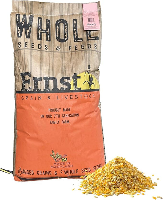 Ernst Grain Cracked Corn, Non-GMO – Perfect Feed for Ducks, Squirrels, Chickens, Ducks, Deer, Rabbits, Geese, and More! (46 lb)