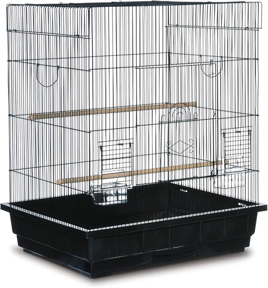 Prevue Pet Products Square Top Parakeet Cage, Black 25.0" L x 21.0" W x 29.5" H