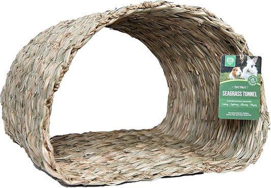 Small Pet Select - Jumbo - Tiny Paws Seagrass Tunnel for Rabbits, Guinea Pigs, and Other Small Animals