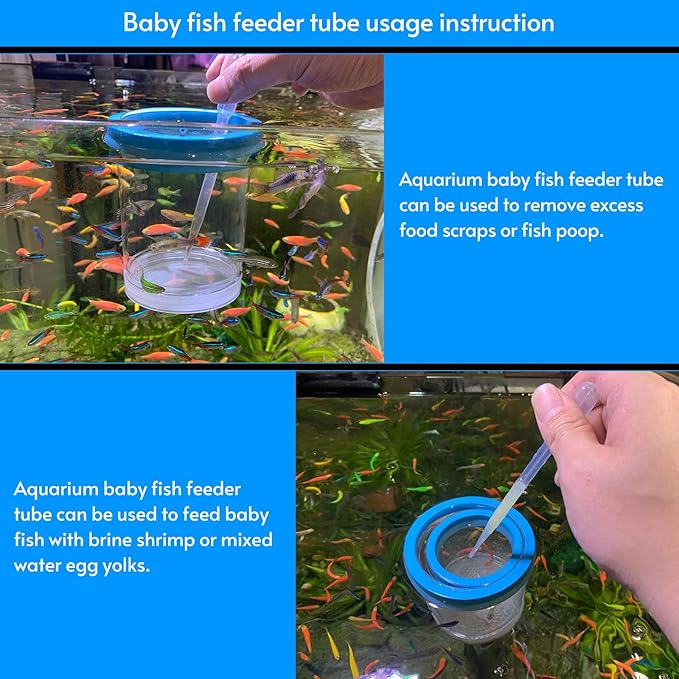 middlefloatingbreederbox Breeder Box for Fish Tank Isolation Aquarium Separator Hatchery Incubator for Guppy Baby Betta Saltwater Clownfish Coral Aggressive or Injured Fish (Middle Two-Piece Set)