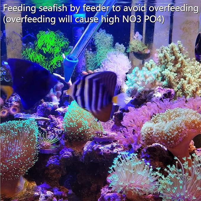 Aquarium Choice Coral Feeder Long Syringe Tube Liquid Fertilizer Feeder SPS HPS Marine Reef Coral Feeder Tool Fish Excreta Cleaner (3 Units 46.5CM/18.3 Inch)