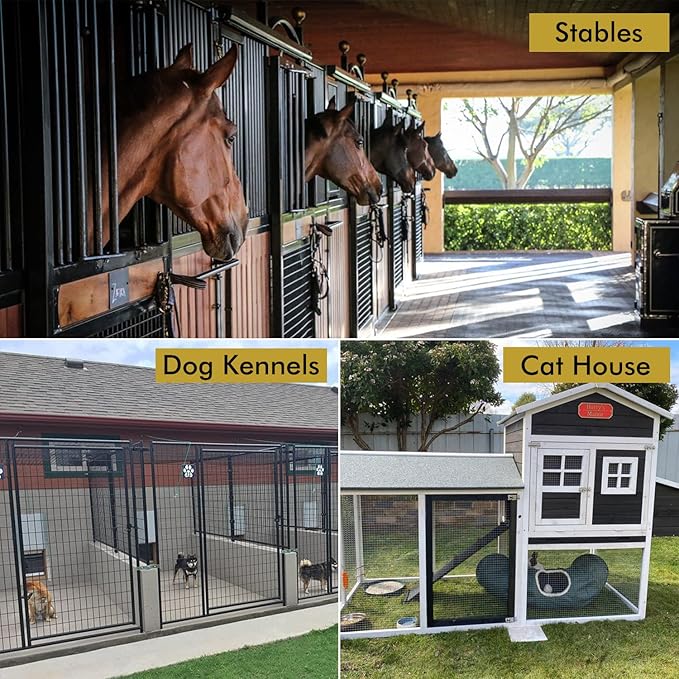 Acrylic Horse Stall Name Plate, 2.4" x 8" Personalized Stall Signs, UV Protected, Custom Pet Name Sign, All Weather Adhesive, Mounting (Silver, Style 5)