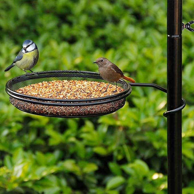 yosager Premium Bird Feeding Station Kit, 77" x 19" Birds Feeder Pole, Deluxe Multi Feeder Hanging Kit with Metal Suet and Bird Bath for Wild Birds Watching, Birdfeeder and Planter Hanger