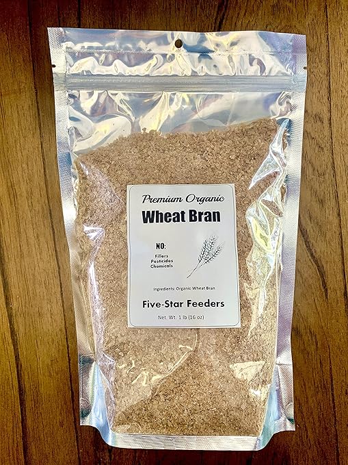 Wheat Bran Bedding & Gutload for Mealworms, Superworms, and Feeder Insects – 10 lb (160 oz) by Five-Star Feeders