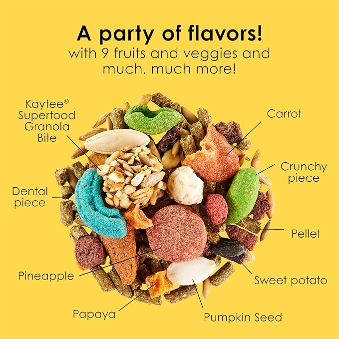 Kaytee Fiesta Rabbit Food, Nutritious and Fun Blend, Supports Dental Health and Digestion, 3.5 pounds