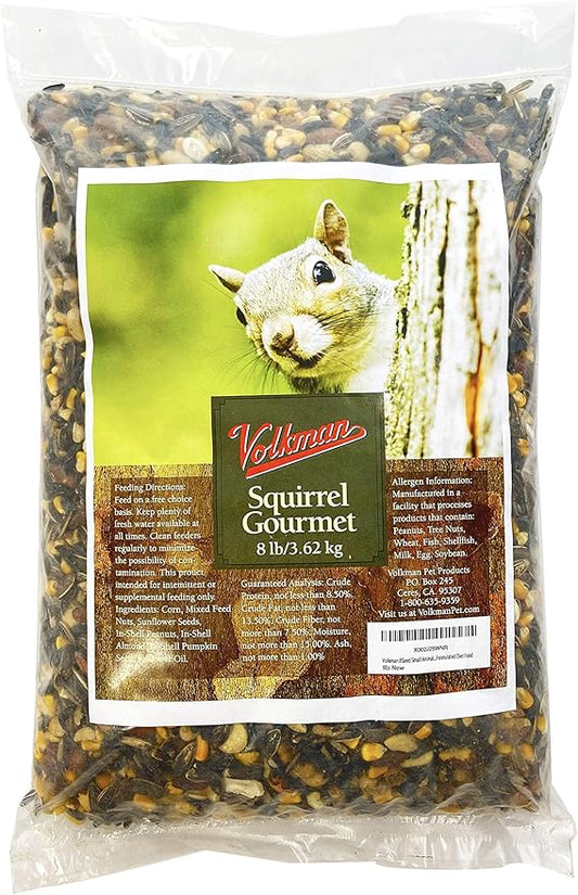 Volkman Seed Small Animal Squirrel Gourmet Mix Healthy Formulated Diet Food 8lbs